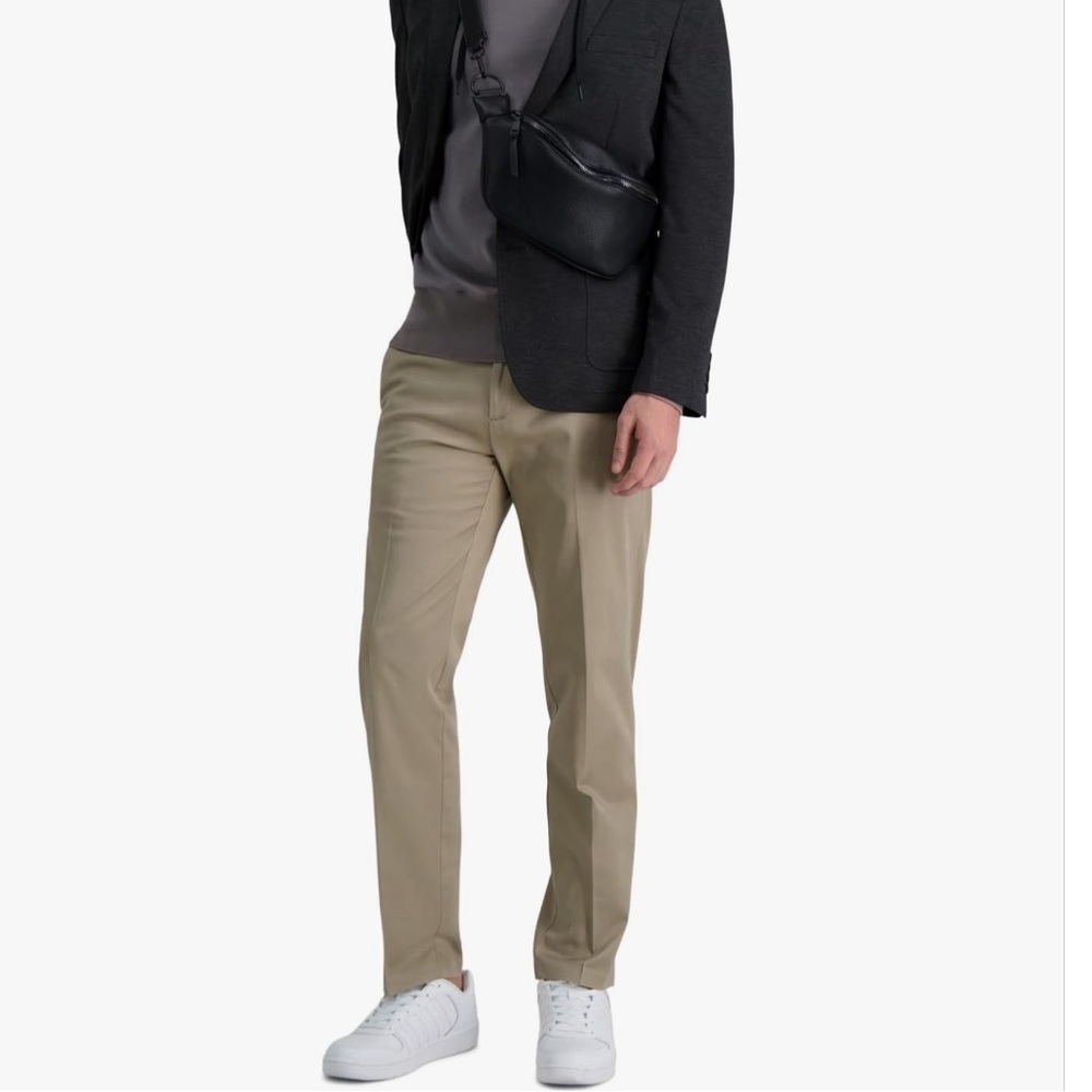 Men's Haggar Straight Fit Khaki Tan Pants Sz 32x32 NWT